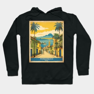 Pernambuco Brazil Vintage Tourism Travel Poster Hoodie